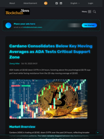 Cardano Consolidates Below Key Moving Averages as ADA Tests Critical Support Zone - Blockchain.News