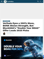 VeChain Sets Sights on 200%, BONK Charts 77% Rally, BlockDAG’s 4X Bonus