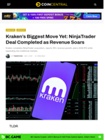 Kraken's Biggest Move Yet: NinjaTrader Deal Completed as Revenue Soars - CoinCentral