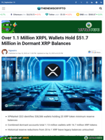Over 1.1 Million XRPL Wallets Hold $51.7 Million in Dormant XRP Token
