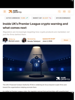 Inside UK's Premier League crypto warning and what comes next - AMBCrypto