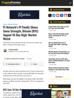Pi Network's PI Finally Shows Some Strength, Bitcoin (BTC) Tapped 10-Day High: Market Watch
