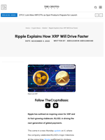 Ripple Explains How XRP Will Drive Faster