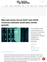 Marvell raises fiscal 2027 and 2028 revenue outlooks amid data center growth