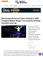 Mousesports faces Team Vitality in IEM Cologne Major Stage 3 as esports betting markets heat up