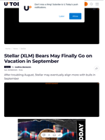 Stellar (XLM) Bears May Finally Go on Vacation in September - U.Today