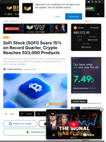 SoFi Stock (SOFI) Soars 15% As Crypto Hits 503,000 Products