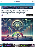 Bitcoin UTXO Signal Approaches 99% Level – Bullish Signal Or Profit-Taking Setup?