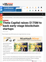 Theta Capital raises $175M to back early-stage blockchain startups - The Crypto News Wire