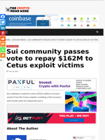 Sui community passes vote to repay $162M to Cetus exploit victims - The Crypto News Wire