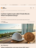 Cardone Capital crypto adds $72mln Bitcoin – What's its hybrid strategy? - AMBCrypto