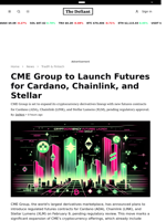 CME Group to Launch Futures for Cardano, Chainlink, and Stellar - 