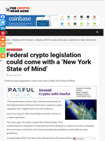 Federal crypto legislation could come with a ‘New York State of Mind’ - The Crypto News Wire