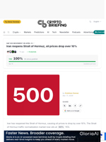 Iran reopens Strait of Hormuz, oil prices drop over 10%