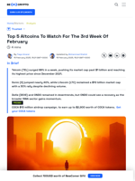 Top 5 Altcoins To Watch In The 3rd Week of February