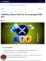 Volatility Shares Files for 5x Leveraged XRP ETF 