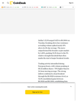 Stellar’s XLM Rises 3.6%, Breaking Key Resistance Amid Bullish Signals