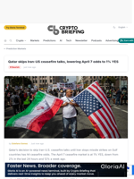 Qatar skips Iran-US ceasefire talks, lowering April 7 odds to 1% YES