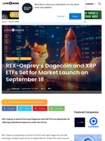 Dogecoin and XRP ETFs Set for Market Launch on September 18