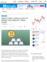 Gold is More Likely to Hit $1 Million than Bitcoin: Peter Schiff ⋆ ZyCrypto