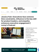 Jessica Fain: Executives face extreme time constraints, influence is the key skill for product leaders, and empathy enhances executive engagement | Lenny's Podcast