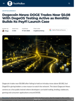 Dogecoin News: DOGE Trades Near $0.08 With DogeOS Testing Active as Remittix Builds Its PayFi Launch Case - TechBullion