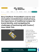Beryl Stafford: ProtonMail's end-to-end encryption revolutionizes email privacy, the importance of traditional recipes for brand identity, and navigating the challenges of partnering with Costco | How I Built This