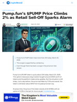 Pump.fun's $PUMP Gains 2% But Retail Losses Raise Concerns