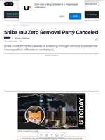Shiba Inu Zero Removal Party Canceled - U.Today