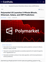 Polymarket US Launches 5-Minute Bitcoin, Ethereum, Solana, and XRP Predictions