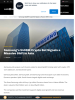 Samsung's $408M Dunamu Bet Boosts Upbit Growth