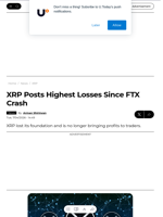XRP Posts Highest Losses Since FTX Crash - U.Today