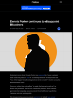 Dennis Porter continues to disappoint Bitcoiners