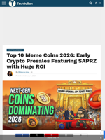 Top 10 Meme Coins 2026: Early Crypto Presales Featuring $APRZ with Huge ROI - TechBullion
