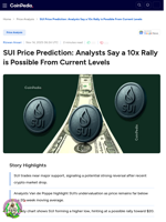 SUI Price Prediction: Analysts Say a 10x Rally is Possible From Current Levels