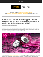 Is Mutuum Finance the Crypto to Buy Even as Midas and Interop Labs Launch mXRP to Unlock Dormant XRP