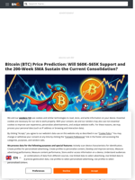 Bitcoin (BTC) Price Prediction: Will $60K–$65K Support and the 200-Week SMA Sustain the Current Consolidation? - Brave New Coin