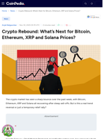 Crypto Rebound: What’s Next for Bitcoin, Ethereum, XRP and Solana Prices?
