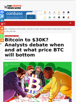 Bitcoin to $30K? Analysts debate when and at what price BTC will bottom - The Crypto News Wire