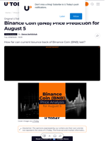 Binance Coin (BNB) Price Prediction for August 5