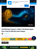 $HYPER Next Crypto to 1000x? The Bitcoin Hyper Fast-Track for Bitcoin’s Next Chapter