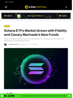 Solana ETFs Market Grows with Fidelity and Canary Marinade’s New Funds - CoinCentral