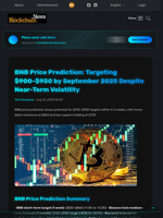 BNB Price Prediction: Targeting $900-$950 by September 2025 Despite Near-Term Volatility - Blockchain.News