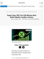 Expert Says XRP Can Still Witness Most Bullish Weekly Candle in History