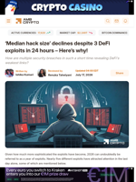‘Median hack size’ declines despite 3 DeFi exploits in 24 hours – Here’s why! - AMBCrypto
