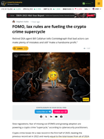 Rising Crypto Crime Driven by Lack of Oversight and Retail FOMO