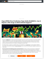 Pepe (PEPE) Price Prediction: Pepe Holds $0.000010—Can It Repeat a 40x Surge as Bulls Defend Support? - Brave New Coin