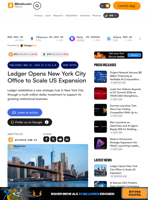 Ledger Opens New York City Office to Scale US Expansion – News Bytes Bitcoin News
