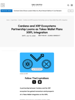 Cardano and XRP Ecosystems Partnership Looms as Tokeo Wallet Plans XRPL Integration