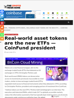 Real-world asset tokens are the new ETFs — CoinFund president - The Crypto News Wire